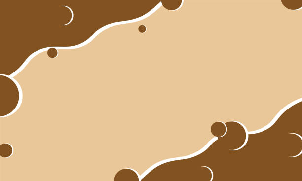 ilustrações, clipart, desenhos animados e ícones de fundo abstrato do padrão líquido do vetor marrom com área de espaço de cópia - abstract backgrounds brown flowing