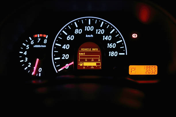 istock Speedometer and other gauges in the car 181478138