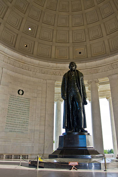 istock Statue of Thomas Jefferson inside memorial in Washington DC 181478293