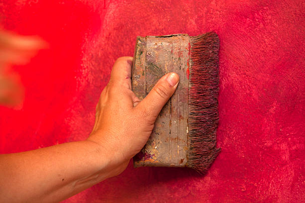 istock How to make original wall, close-up painting. 181478407