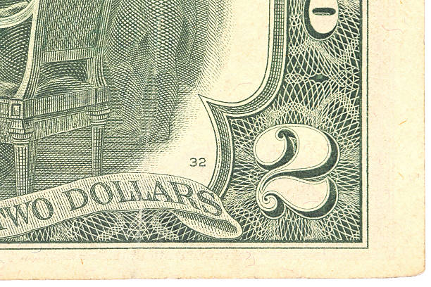 istock Fragment of two dollars bill. 181481107