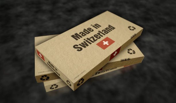 istock Made in Switzerland box pack 3d illustration 1814814647
