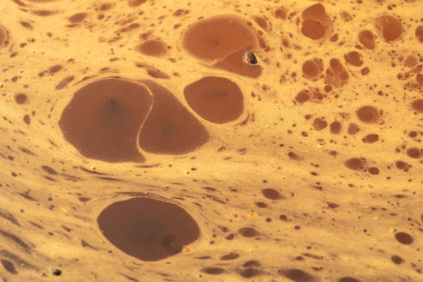 Abstract Chocolate Caramel Swirl Pattern Marble Texture Creme Liquid Syrup Texture Boiled Condensed Milk Mixing Background Digitally Generated Image