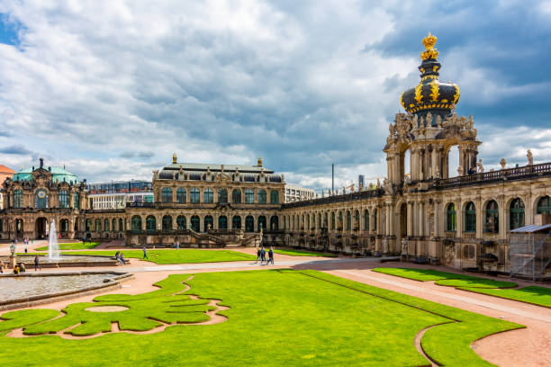 Dresden, Germany - May 2019: Crown gate in Dresdner Zwinger