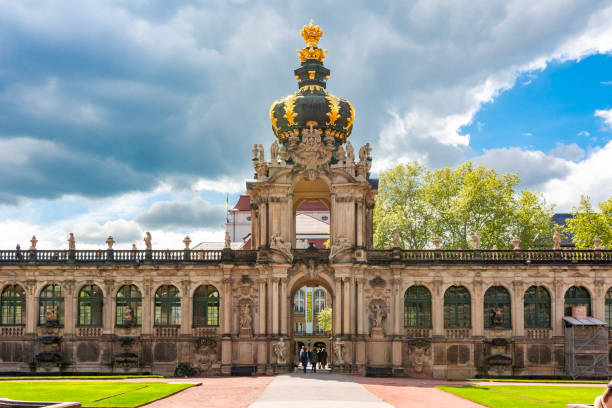Dresden, Germany - May 2019: Crown gate in Dresdner Zwinger