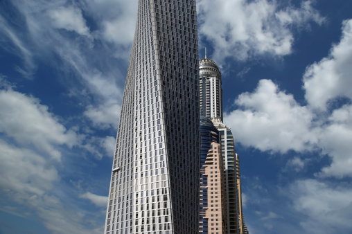 Modern skyscrapers, Dubai Marina, Dubai, United Arab Emirates