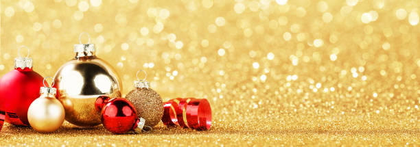 istock red and gold balls on bokeh background 1814833628