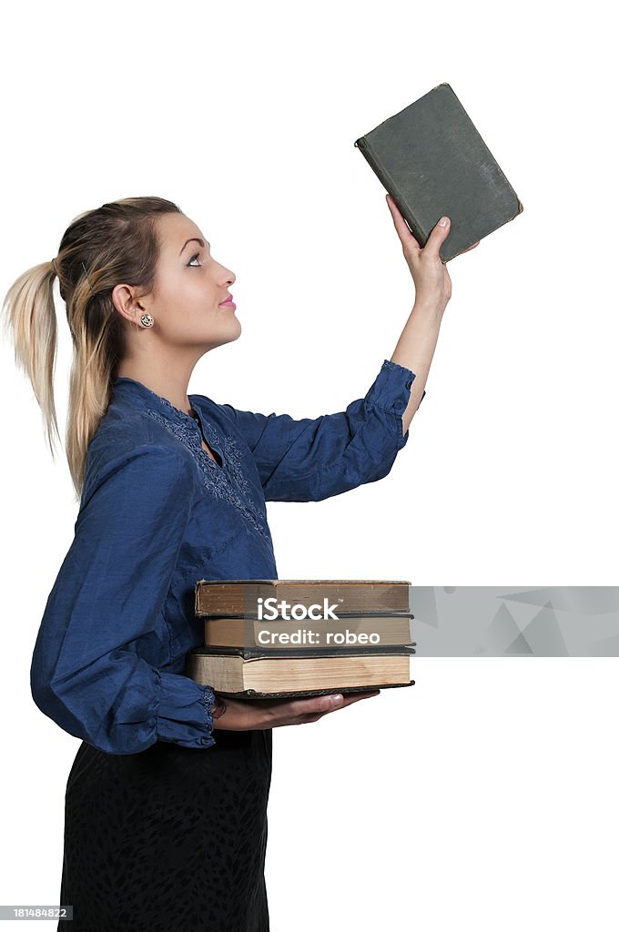 Donna Bibliotecario - Foto stock royalty-free di Adulto