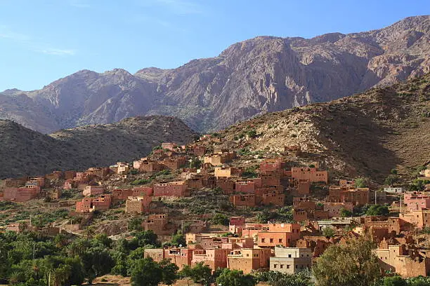 Village in moroccan Anti Atlas Mountains