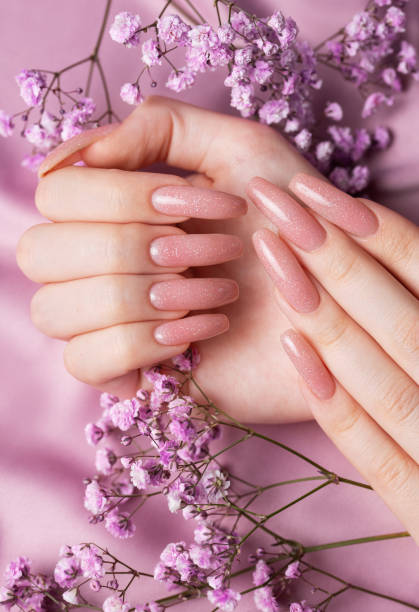 istock Female hands with beautiful manicure 1814867369
