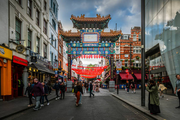 London, United Kingdom - May 31, 2023: entrance gate to Cinatown in London