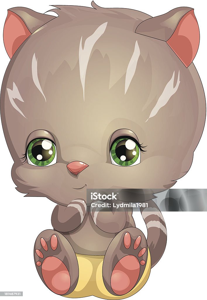 small kitten small kitten in a diaper Animal stock vector