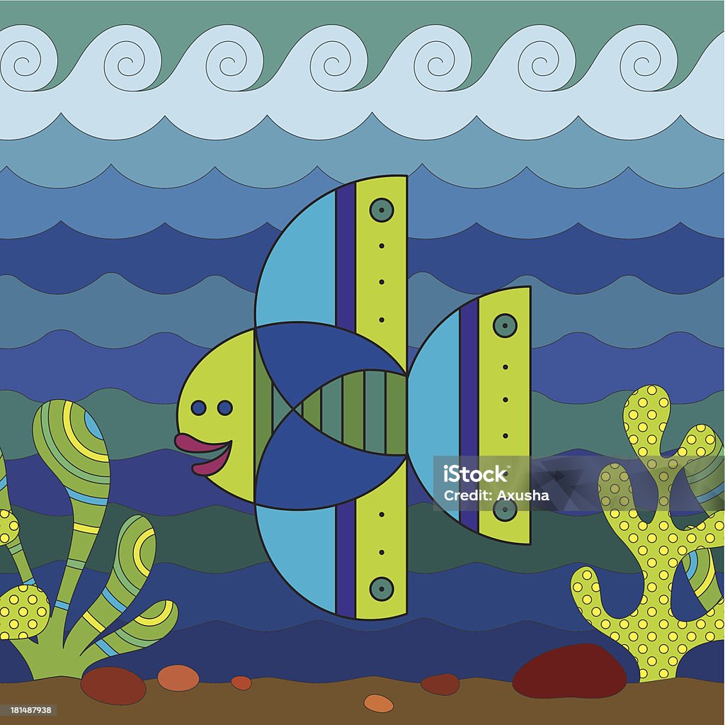 Fish Stylisation Stylize Fish Stock Illustration - Download Image Now - Algae, Animal ...
