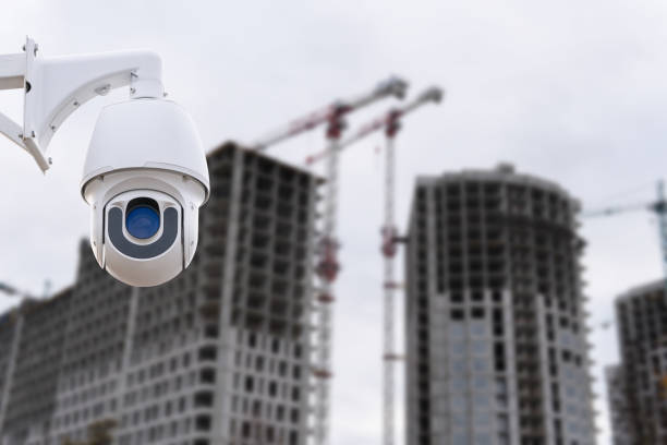 istock CCTV or surveillance camera watching for security 24 hours in construction site. 1814880854