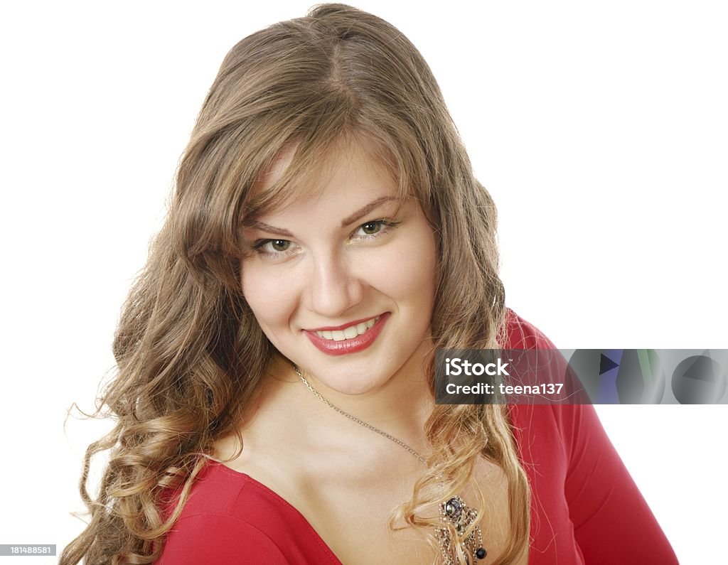 Donna in rosso - Foto stock royalty-free di Adolescente