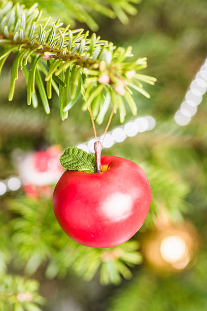 istock Decoration apple hanging in christmas tree 181488899