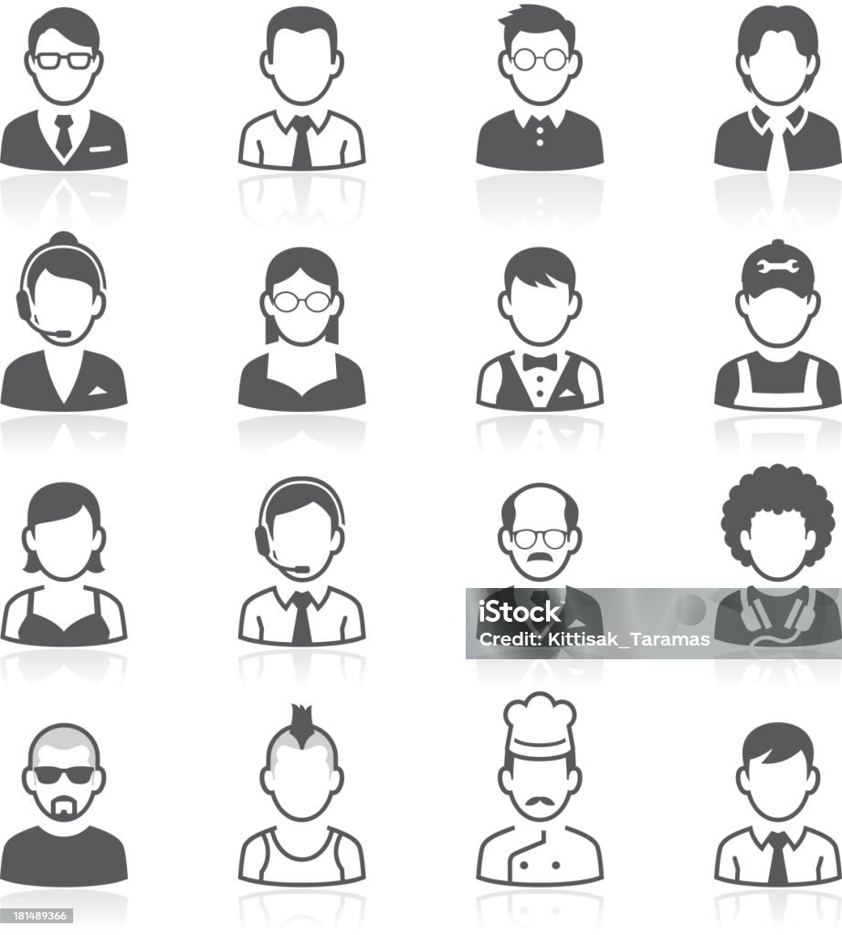 Business people avatar icons. Vector illustration Business people avatar icons. This file come in EPS 8 format. Icon Symbol stock vector