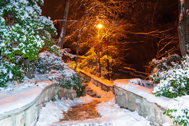 istock Varna city streets on cold winter evening Bulgaria 1814904030