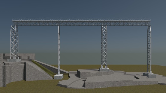 3D illustration of truss and trestle