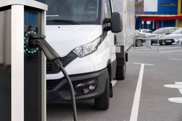 istock Electric truck with charging station. Concept. 1814931068