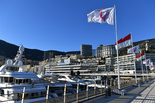 Monaco, Monaco-11 22 2023: The Monaco marina.