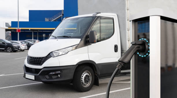 istock Electric truck with charging station. Concept. 1814939544