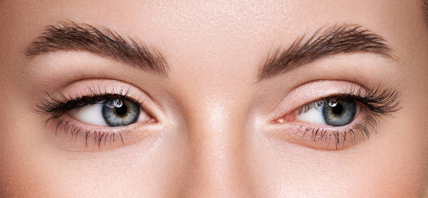 istock Beautiful female eyes with long eyelashes 1814956039