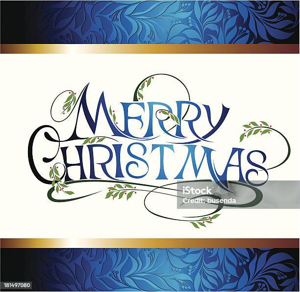 Biglietto Di Auguri Di Natale - Immagini vettoriali stock e altre immagini di Calligrafia - Calligrafia, Carattere tipografico, Decorazione festiva