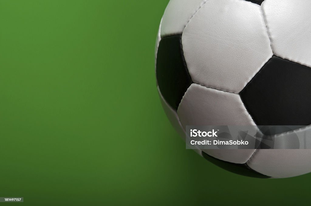 Pelota de fútbol en - Foto de stock de Blanco - Color libre de derechos