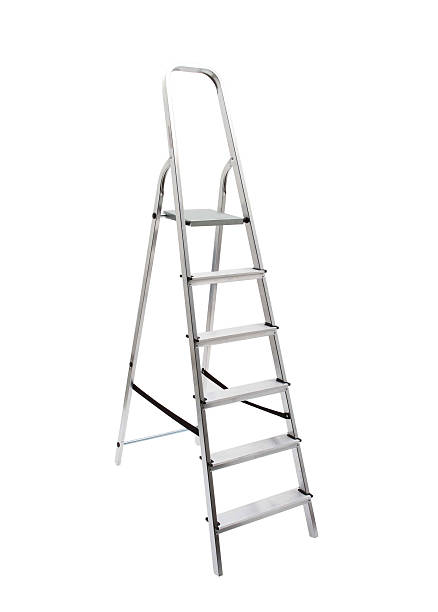 istock metal ladder isolated on white 181498400