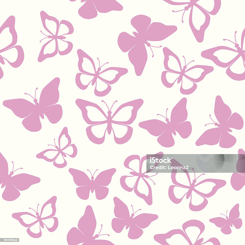 butterfly seamless Pink butterflies on a white background, seamless - vector Abstract stock vector