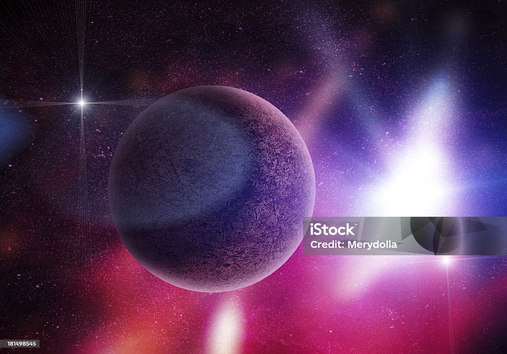 Planeta wśród gwiazd w głębokie miejsca - Zbiór zdjęć royalty-free (Astronomia)