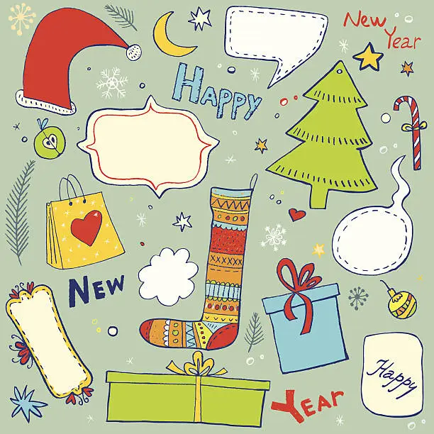 Vector illustration of New year / New Year