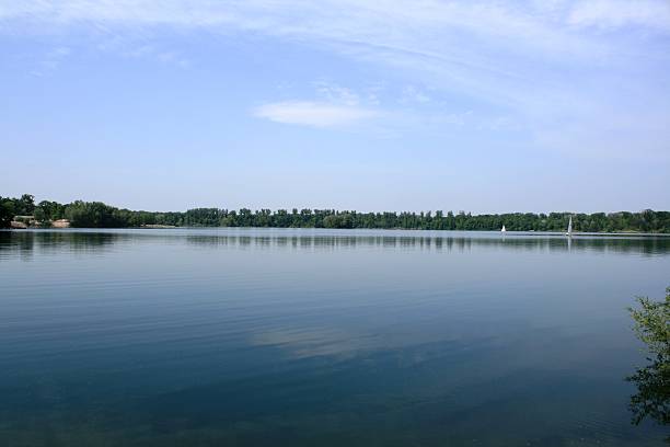 quarry pond a quarry pond in Germany leopoldshafen stock pictures, royalty-free photos & images