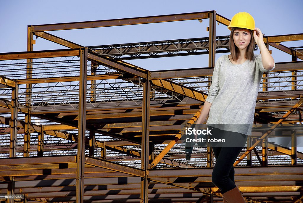 여성 공사장 인부 - 로열티 프리 건설 산업 스톡 사진