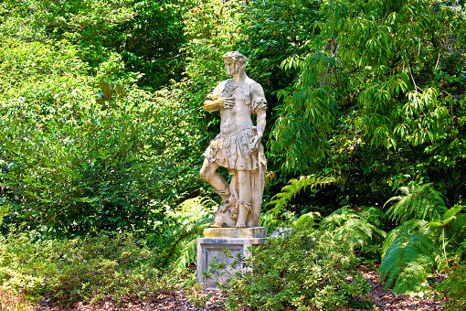 Statues in park in Rome, Italy