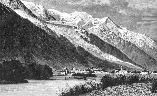 istock Mont Blanc and Chamonix, old vintage illustration, 1898 1815045052