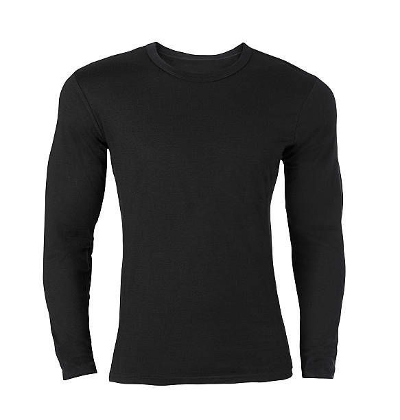 istock Black long-sleeved T-shirt 181505047