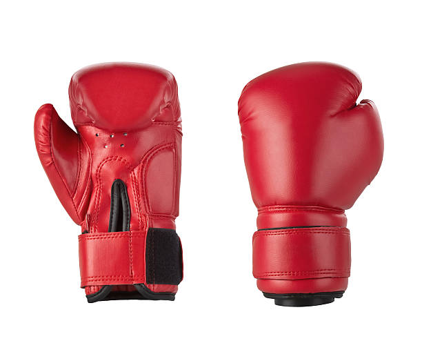 istock Red boxing gloves isolated on white 181505305