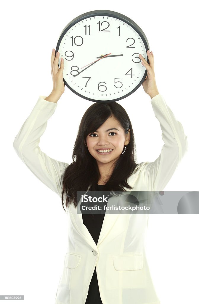 Frau mit Uhr - Lizenzfrei Anzug Stock-Foto