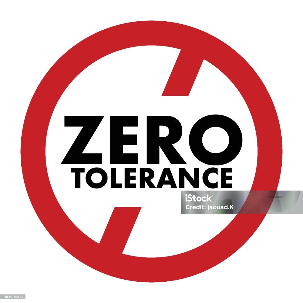 Zero Respect Sign Vector Illustration Of Zero Tolerance Refusal To Accept Antisocial ...