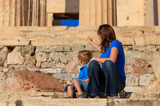 istock family in Acropolis, Athens, Greece 181508409