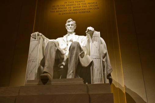 President Lincoln Memorial in Washington DC at night