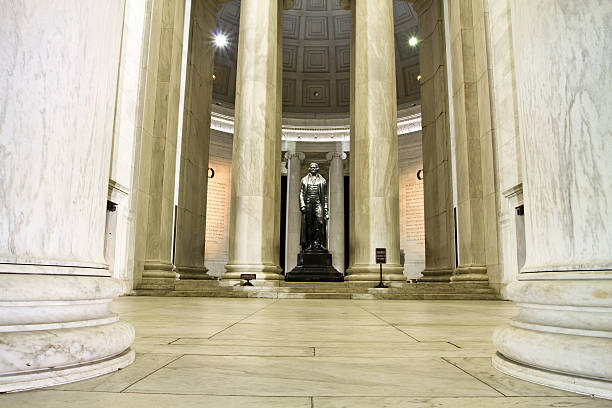 istock Statue of Thomas Jefferson inside memorial in Washington DC 181508767