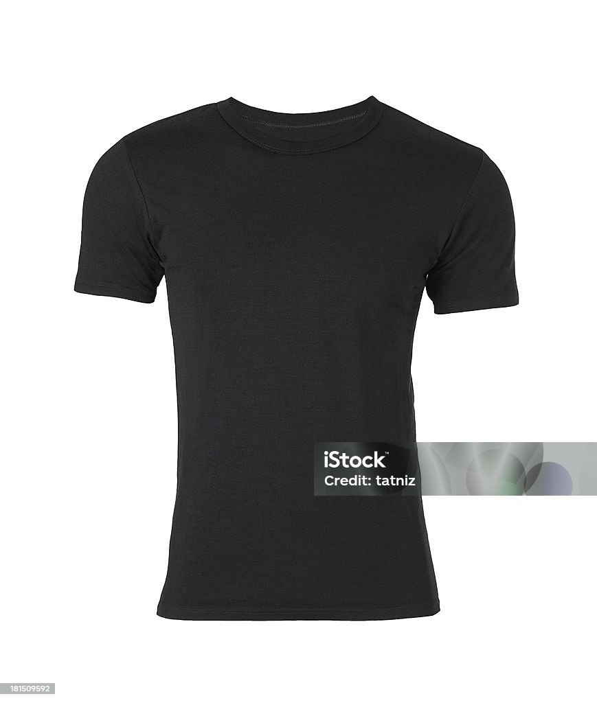 Camiseta aislado negro - Foto de stock de Camisa libre de derechos