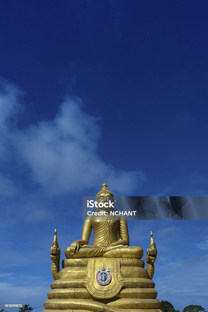 Gold Buddha, Phuket, Thailand Gold Buddha statue at Chalong in Phuket. Adult Stock Photo