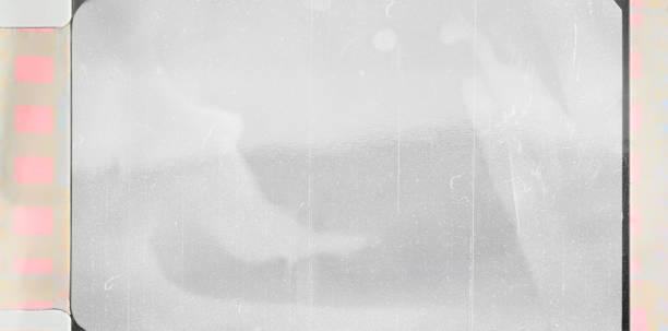 clean empty or blank 16mm film frame with black border, cool photo overlay.