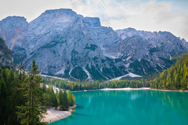 istock Blue alpine lake in the Dolomites 1815125234