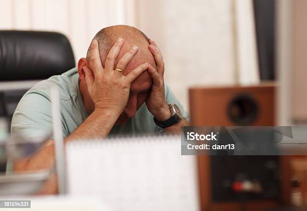 Problems At Work Or Headache Stock Photo - Download Image Now - Adult, Adults Only, Bankruptcy