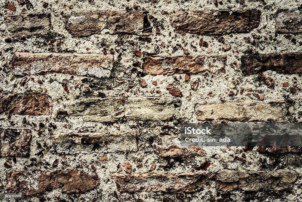 Texture vecchio muro di mattoni come sfondo - Foto stock royalty-free di Ambientazione esterna